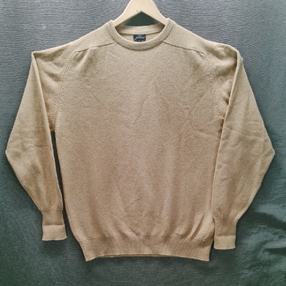 Jack Nicklaus 100% Cashmere Men's Beige Crewneck Sweater - Picture 1 of 8